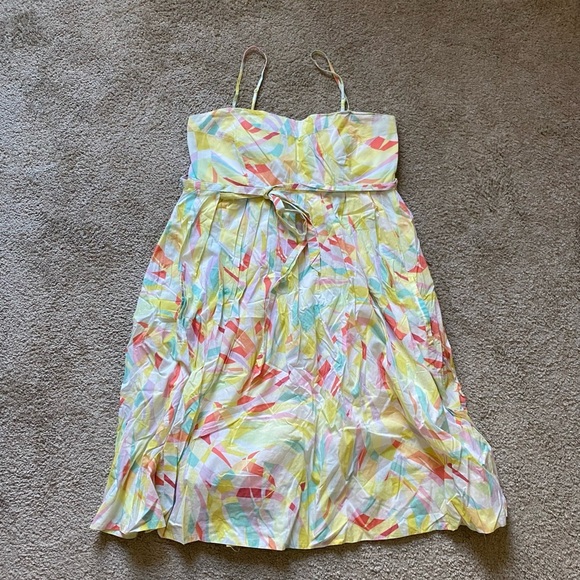 Maeve ~ Multicolor Convertible Empire Waist Dress ~ Cotton ~ Size 10 - Picture 1 of 8